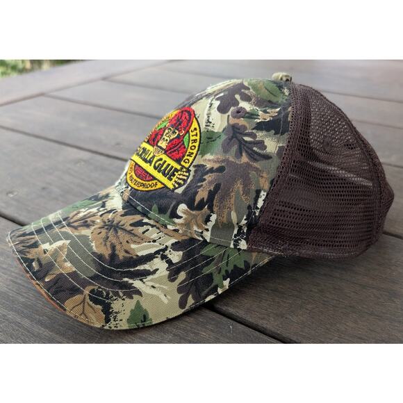Gorilla Glue Camo Baseball Mesh Trucker Hat New Embroidered Patch Adjustable - Picture 2 of 7